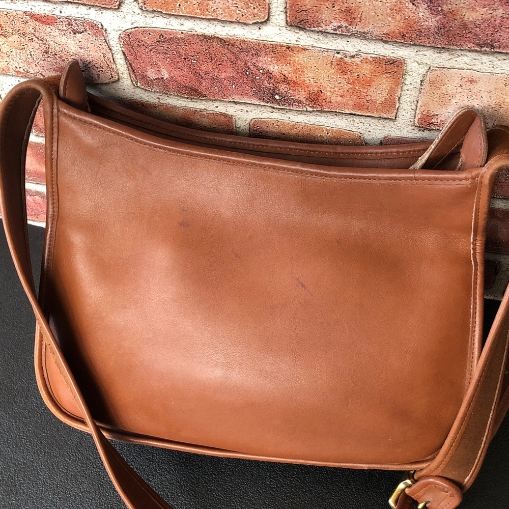 Coach Taft Vintage Bag British Tan USA 1996 #9980 Glovetanned Leather AMAZING - Picture 5 of 17